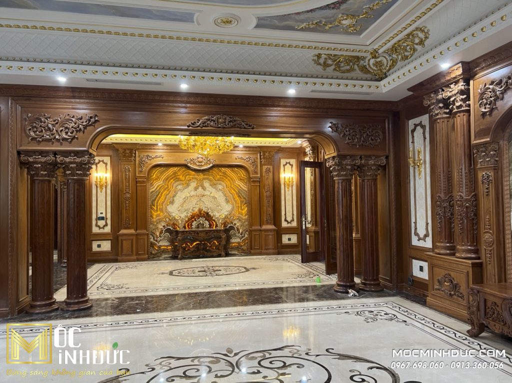 Nhà máy sản xuất nội thất gỗ tự nhiên Gõ đỏ theo yêu cầu