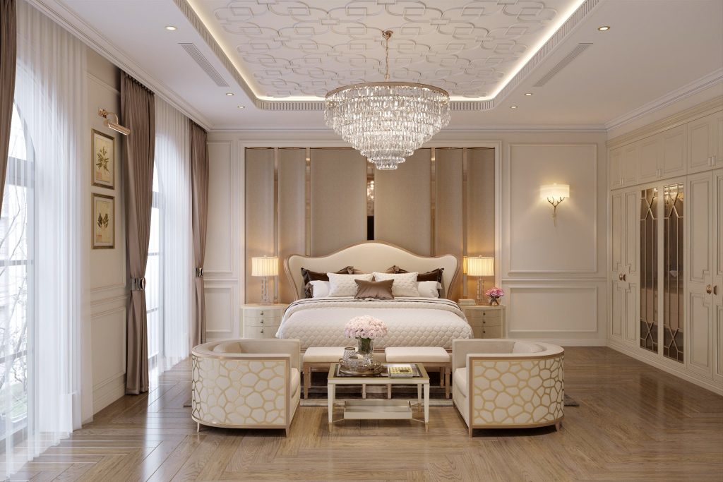 Thiết kế nội thất nhà phố với phòng ngủ tối ưu công năng sử dụng