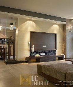 Thi công phòng khách nhà phố