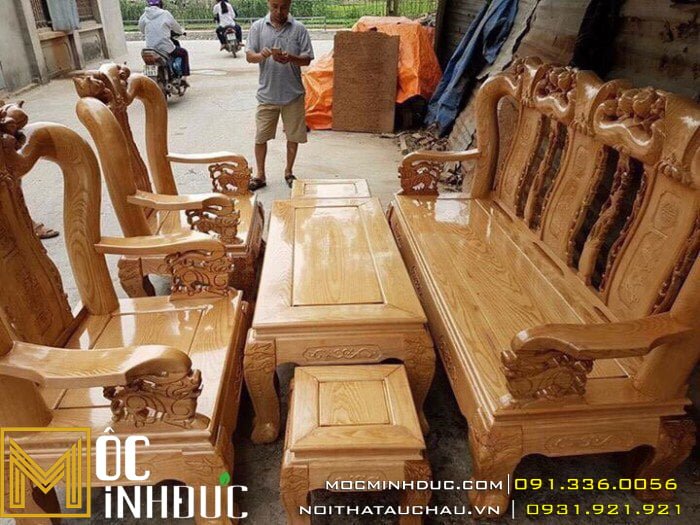 Mẫu bàn ghế gỗ sồi