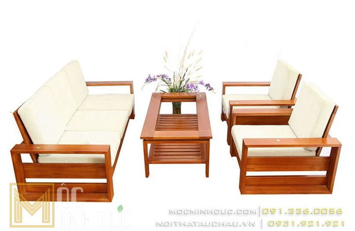Bàn ghế gỗ phòng khách gỗ tự nhiên