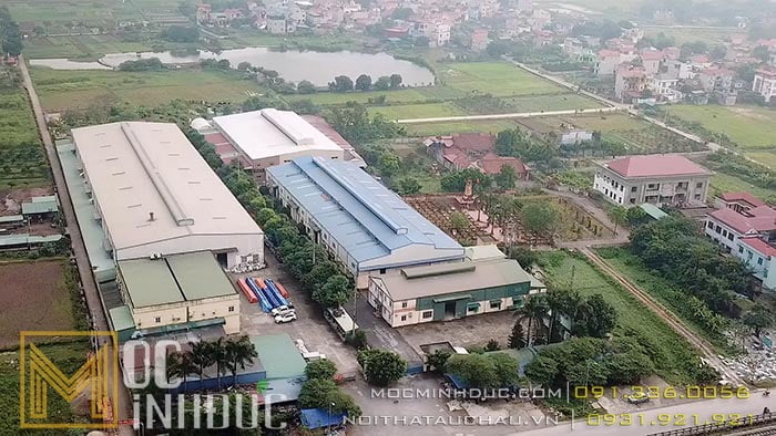 Toàn cảnh phân xưởng nhà máy sản xuất nội thất Mộc Minh Đức