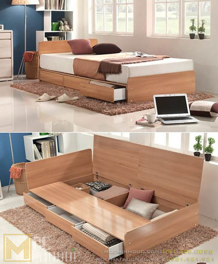 Mẫu giường ngủ gỗ công nghiệp