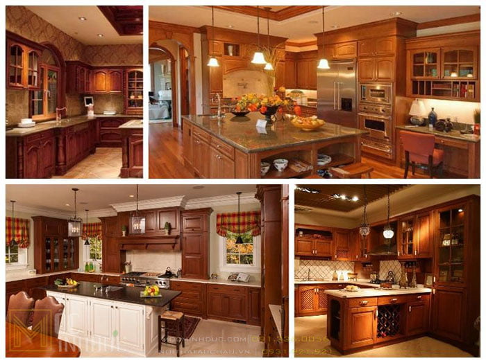 Mẫu tủ bếp gỗ gõ đỏ đẹp sẽ khiến bạn ngất ngây với vẻ đẹp tự nhiên nhưng không kém phần sang trọng và hiện đại. Với thiết kế thông minh, tiện nghi và chất liệu gỗ gõ đỏ cao cấp, tủ bếp này sẽ đem đến cho bạn không gian bếp đầy đủ tiện nghi và hoàn hảo. Hãy cùng Rường Gỗ trang trí không gian bếp xinh yêu của bạn nhé!