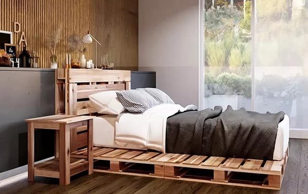 Giường ngủ bằng gỗ Pallet