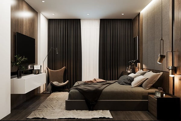 Nội thất phòng ngủ master tone màu trung tính nhẹ nhàng và thanh lịch
