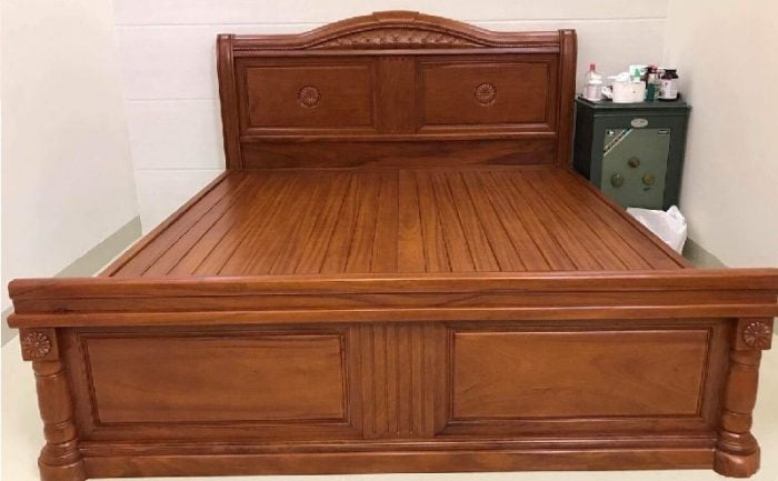 Mẫu giường gỗ Gõ đẹp tinh tế