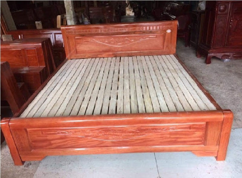 Mẫu giường gỗ Xoan Đào cơ bản