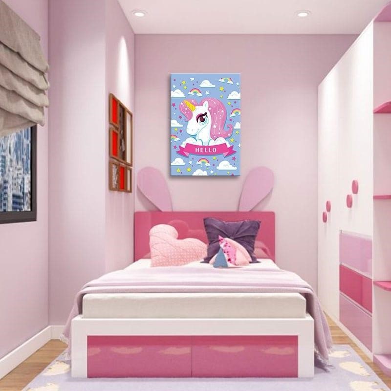 Thêm một mẫu giường đơn màu hồng cho bé gái