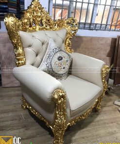 Ghế Sofa phòng khách dát vàng