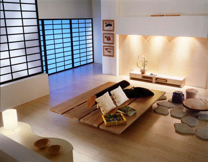 phòng khách kiểu Nhật