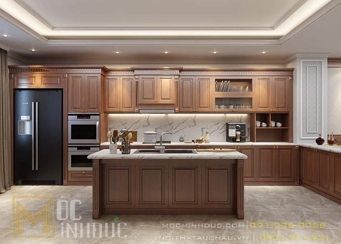 Tủ bếp Gỗ óc chó - Xu hướng thiết kế nội thất Bếp đẹp và sành điệu
