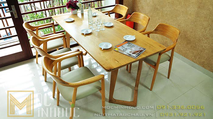 Bộ bàn ăn 6 ghế rất thoải mái ứng dụng cho cả nhà hàng và không gian gia đình