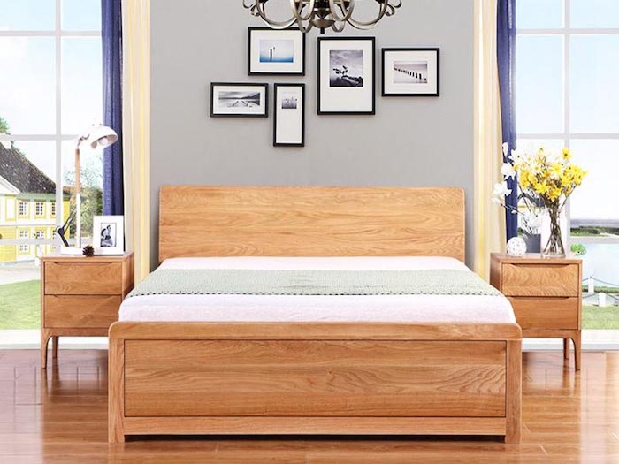 Giường ngủ gỗ sồi 1m6