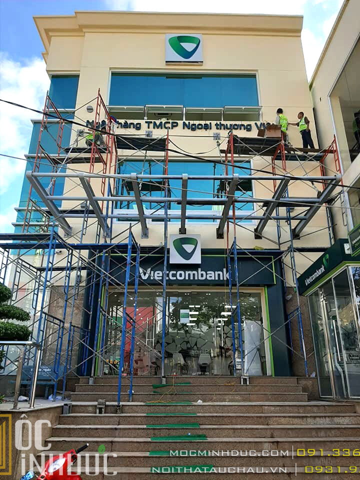 Thi công nội thất văn phòng giao dịch Vietcombank Lâm Đồng