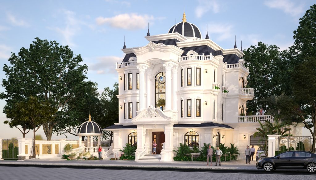 Biệt thự 3 tầng tân cổ điển phong cách Châu Âu với những đường nét đặc trưng