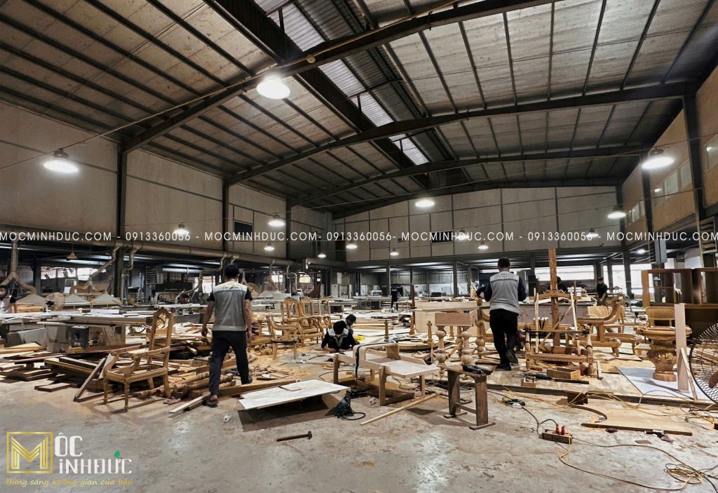 Nhà máy sản xuất đồ gỗ nội thất cao cấp với quy trình khép kín