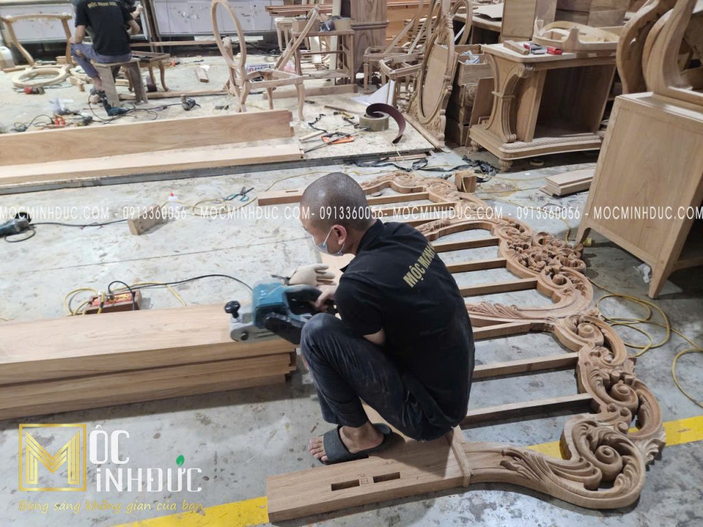 Nhà máy Mộc Minh Đức - chuyên sản xuất và thi công nội thất phòng khách bếp sang trọng -  đẳng cấp