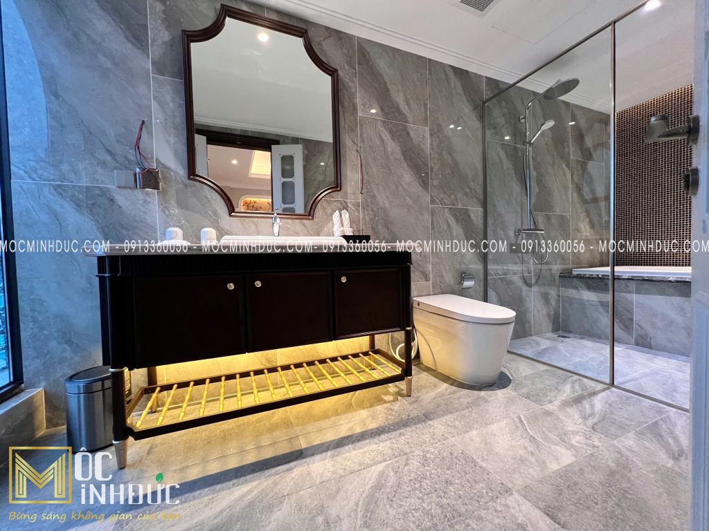 Thi công nội thất phòng tắm khách sạn cao cấp